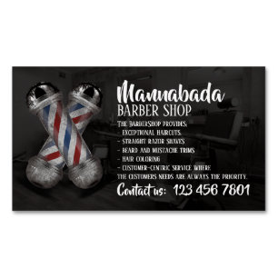 Barber-Logos-Versandshop benutzerdefiniertes Foto Magnetische Visitenkarte
