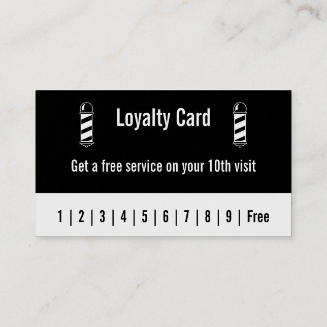 Barber Loyalty Card Visitenkarte (Rückseite)