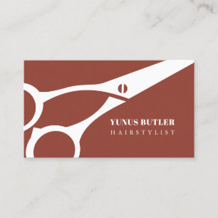 Barber Minimalistische Schere Haare Treppenweg Visitenkarte