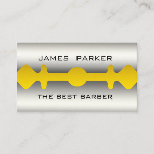 Barber Modern Razor Blade Salon Hair Stylist Visitenkarte