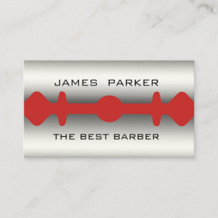 Barber Modern Razor Blade Salon Hair Stylist Visitenkarte