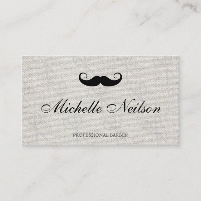Barber Mustache Icon Visitenkarte (Vorderseite)