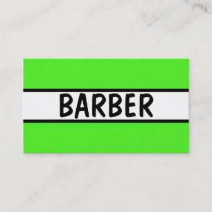 Barber Neon Green Visitenkarte