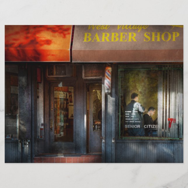 Barber - NY - West Village Barber Shop Flyer (Vorne)