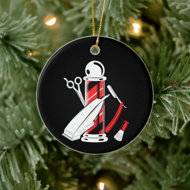 Barber Ornament Barber Pole Weihnachtsdekoration (Baum)