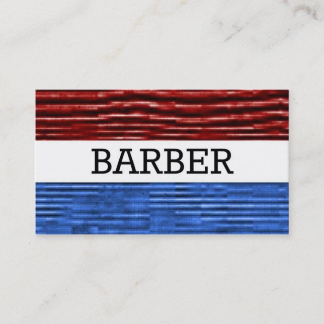Barber Patriotic Business Card Visitenkarte (Vorderseite)