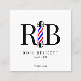 Barber Pole Barber Hair Stylist Square Business C Quadratische Visitenkarte