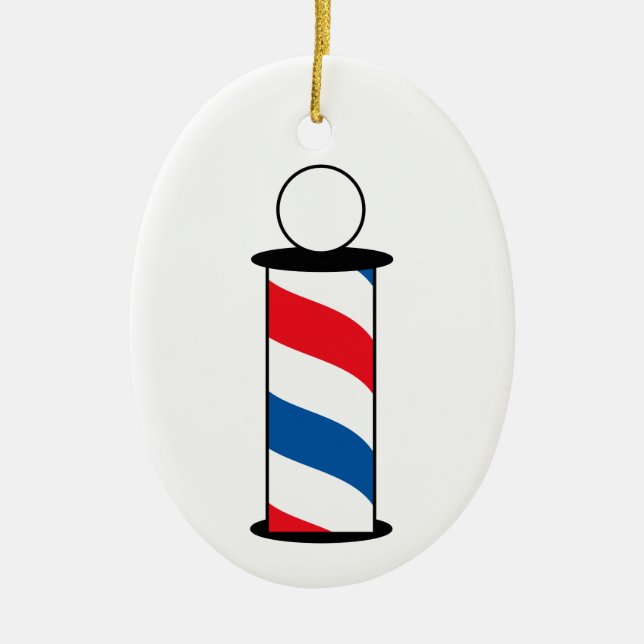 Barber Pole Keramik Ornament (Vorne)