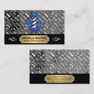 Barber Pole Schneidwerkzeuge Visitenkarte