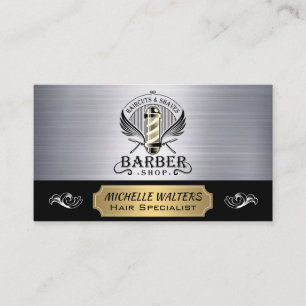 Barber Poles   Haarschnitt und Shaves Visitenkarte