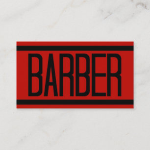 Barber Red Business Card Visitenkarte