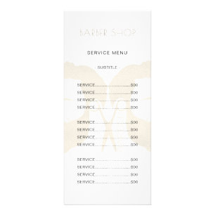 Barber salon simple moderne élégant service menu