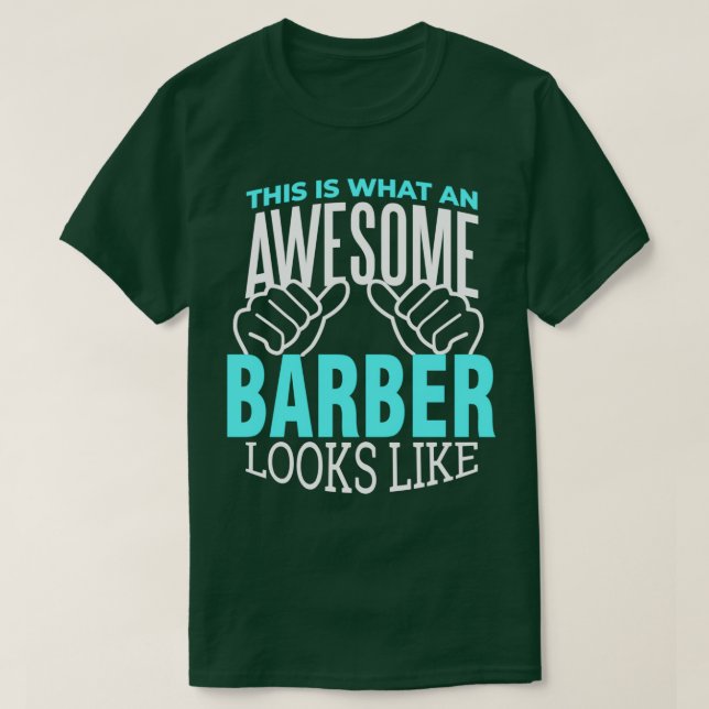 Barber Schere Haar Barbershop Beard Funny Geschenk T-Shirt (Design vorne)