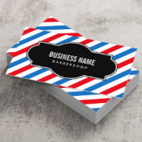Barber Shop Beruflich Blue & Red Streifen