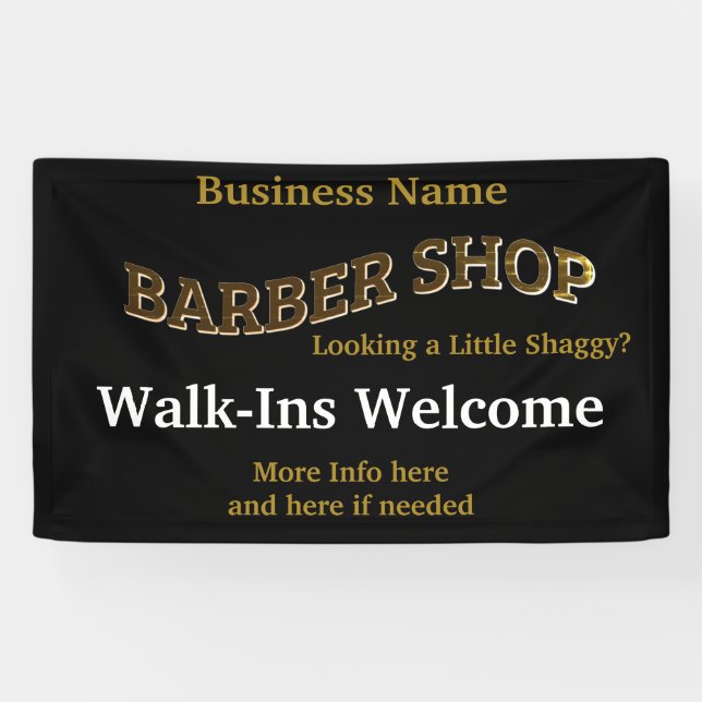 Barber Shop Black Gold rouvrir la bannière America (Horizontal)