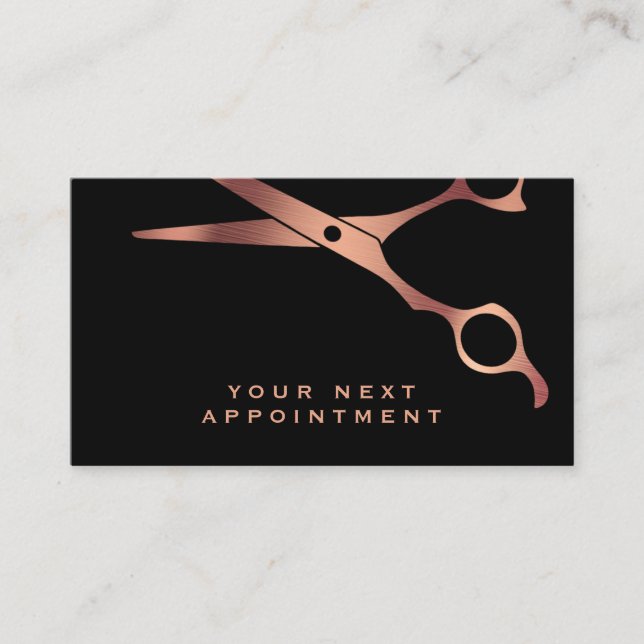 Barber Shop Black Hair Salon Carte de rendez-vous (Devant)