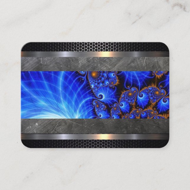 Barber Shop Blue Abstrakt Business Card Visitenkarte (Vorderseite)