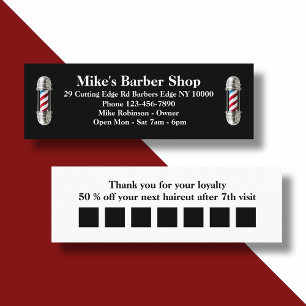 Barber Shop Budget Loyauté Récompenses Cartes de v