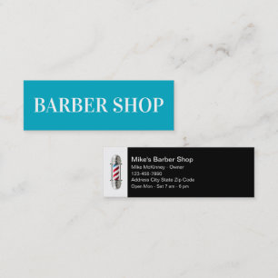 Barber Shop Einfache Barber Light Business Cards Mini Visitenkarte