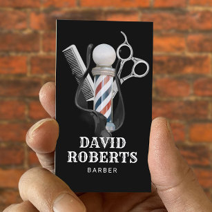 Barber Shop Frisur Stylist Beruflich Barbershop Visitenkarte