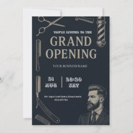 Barber Shop Grand Opening Einladung