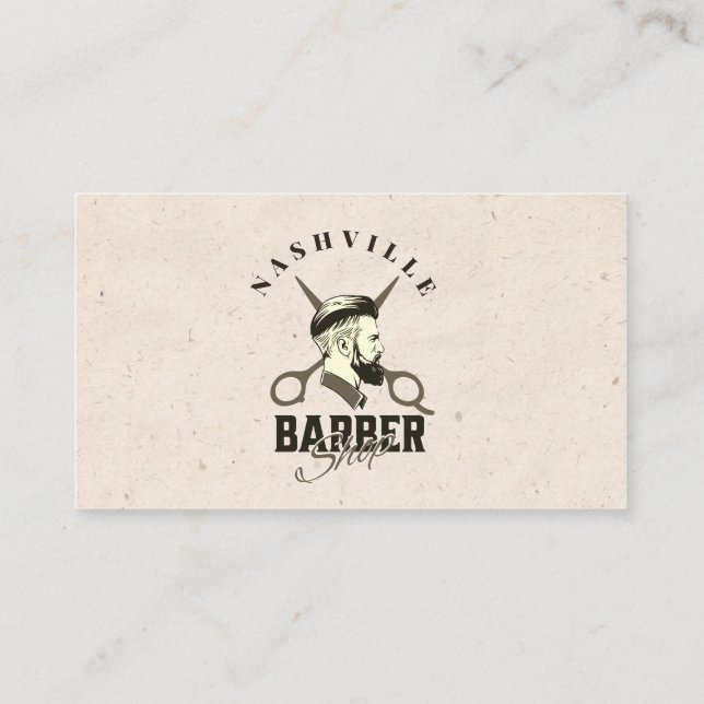 Barber Shop Hair Stylist Carte de visite (Dos)