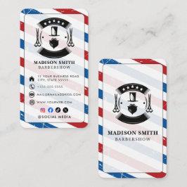 Barber Shop Hair Stylist Professional Barbershop Visitenkarte