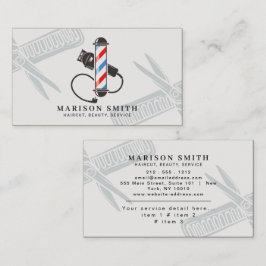 Barber Shop Hair Stylist Professional Barbershop Visitenkarte