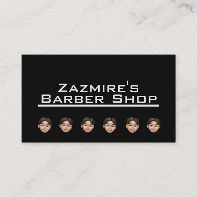 Barber-Shop-Karten von Zazmire Visitenkarte (Vorderseite)