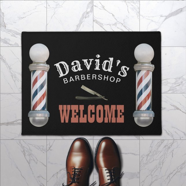 Barber Shop Polen Barbershop Hair Stylist Willkomm Fußmatte (Von Creator hochgeladen)