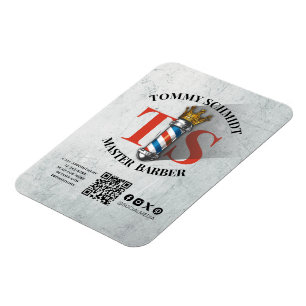 Barber Shop Royal Crown Barber Pole Friseur Salon Magnet
