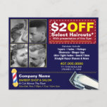 Barber Shop & Salon Individuell anpassbare Couponv Flyer<br><div class="desc">Bleiben Sie sichtbar und vor der Konkurrenz, indem Sie diese effektiven Flyer des Friseurladens an alle anpassen, drucken und ausgeben, die Ihren Friseur/Salon nutzen können. Zeigen Sie Ihre Arbeit, indem Sie die Friseur-Schnitte/Bilder durch Ihre eigenen ersetzen. Dieser Flyer zeigt einen anpassbaren Coupon an, der sicher ist, das Interesse potenzieller Anwender...</div>