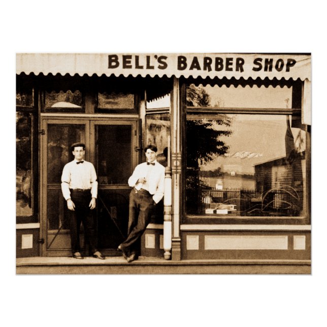 Barber Shop Vintage Retro Americana Poster (Vorderseite)