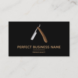 Barber Shop Vintages Shave-Razor-Logo Elegant klar Visitenkarte