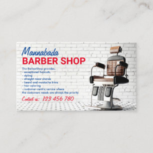 Barber Shop Vorsitzender Visitenkarte
