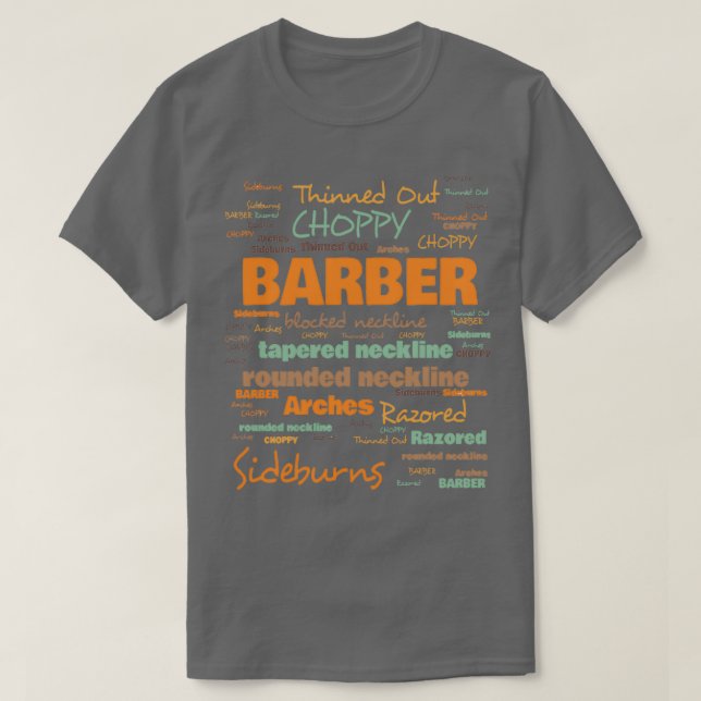 Barber Terminology Commonly Used Barber Terms T-Shirt (Design vorne)