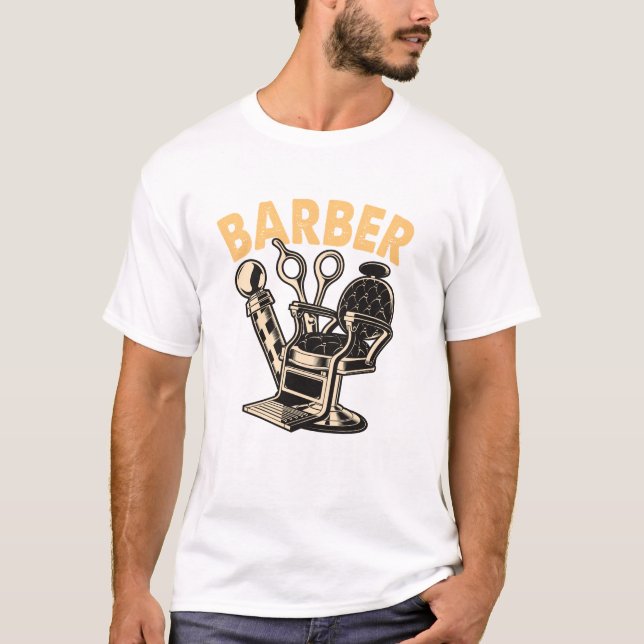 Barber verblassen T-Shirt (Vorderseite)
