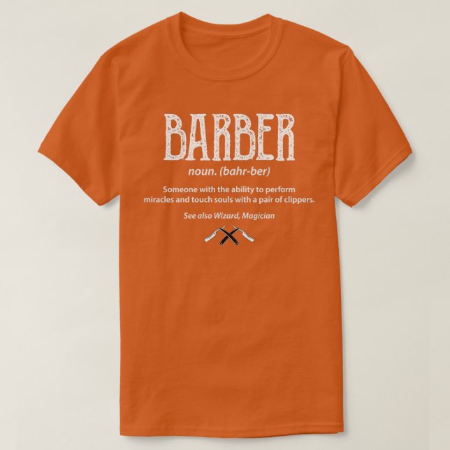 Barberdefinitionsbarren T-Shirt (Design vorne)