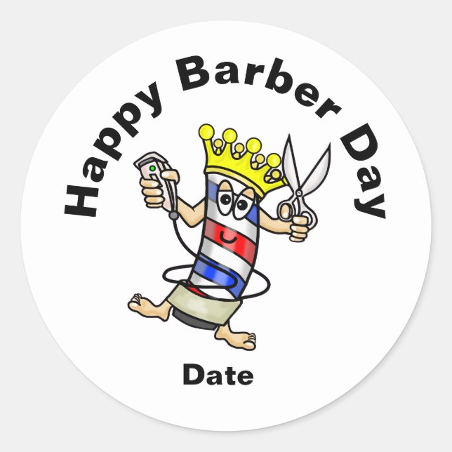 Barberholzsticker Runder Aufkleber (Vorderseite)