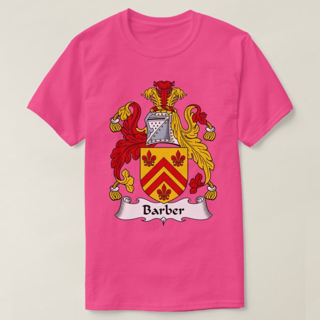 Barbermütze aus Familienwappen-Shirt T-Shirt (Design vorne)