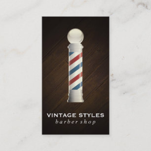 Barbers Poll und Shears Visitenkarte