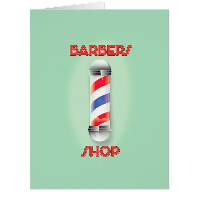 Barbers Shop Vintages Pole-Zeichen (Vorderseite)