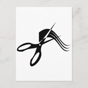 Barberschere - Haarstylist Postkarte