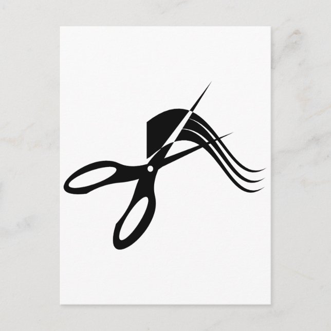 Barberschere - Haarstylist Postkarte (Vorderseite)
