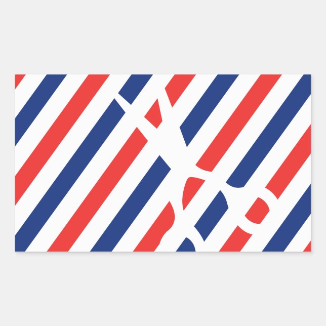 Barberschere Rechteckiger Aufkleber (Vorderseite)