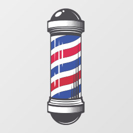 Barbershop Barber Pole Customer Awareness Fensteraufkleber