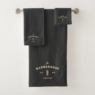 Barbershop Barber's Pole Men's Grooming Badhandtuch Set