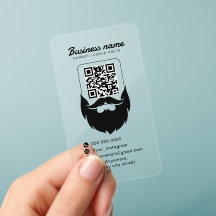 Barbershop-Bart QR-Code transparent