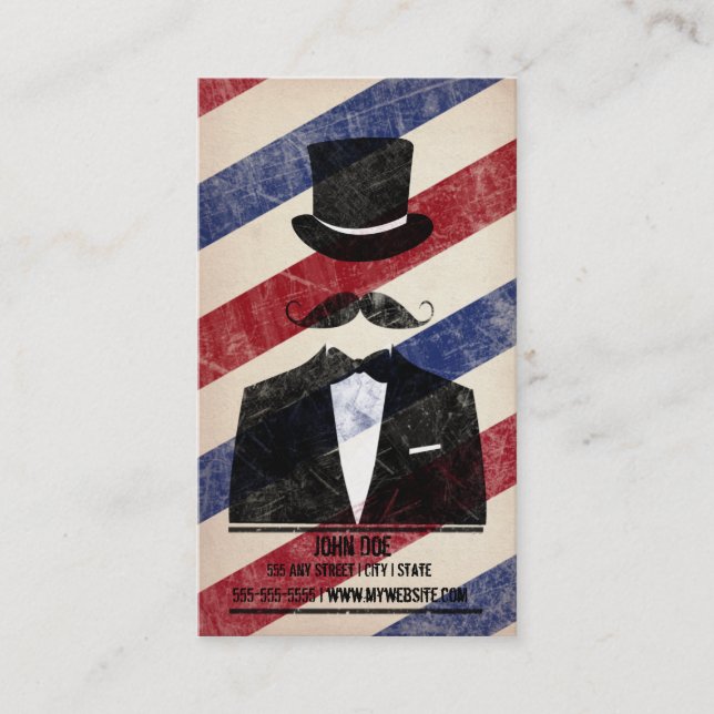 Barbershop Business Card Visitenkarte (Vorderseite)