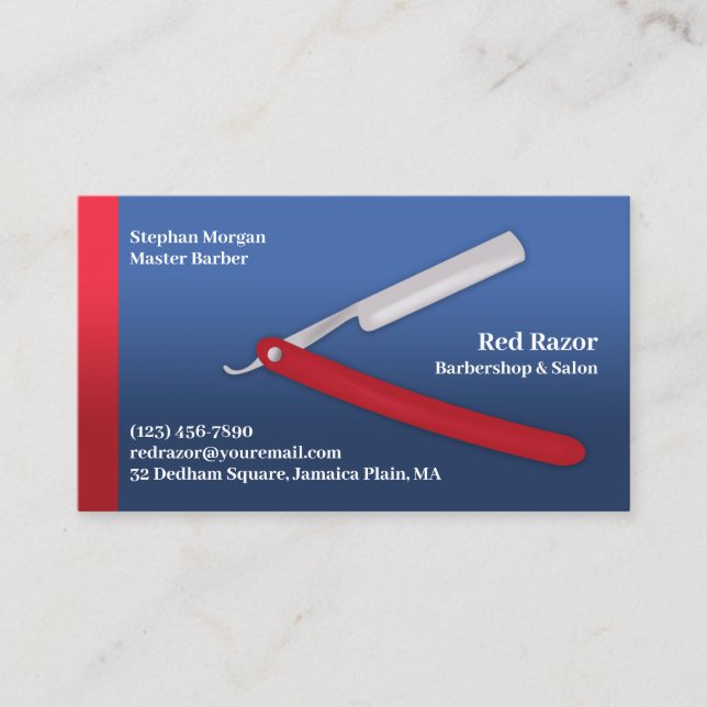 Barbershop Business Card Visitenkarte (Vorderseite)